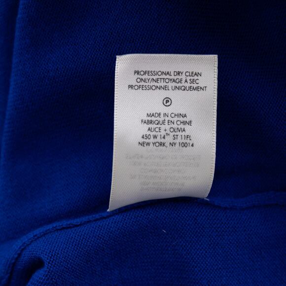 Alice and Olivia Women Porla Collared Sweater Royal Blue Size XS - Picture 9 of 9